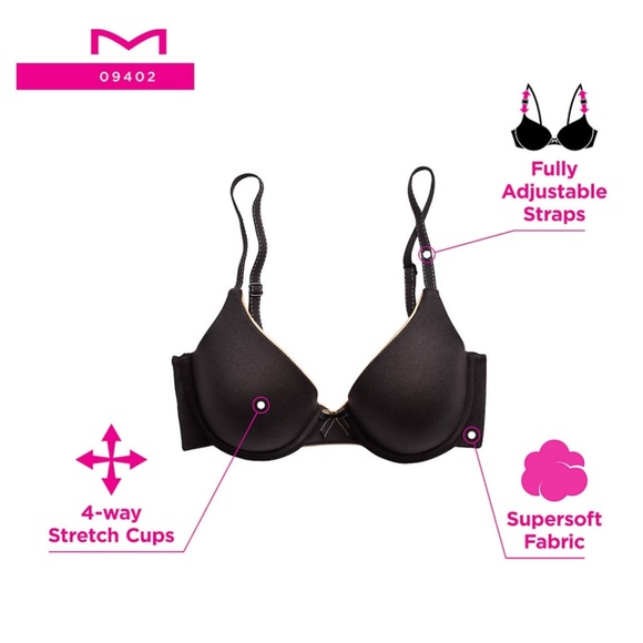 Maidenform Comfort Devotion Tailored Demi T-Shirt Bra 09402 - Picture 4 of 5